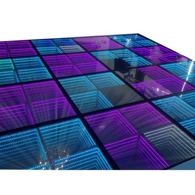 China Luxury 3d infinity mirror video light led dance floor for sale