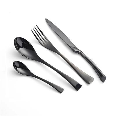 China Disposable Good Quality Hotel Gold Plating Stainless Steel Cutlery Set for sale