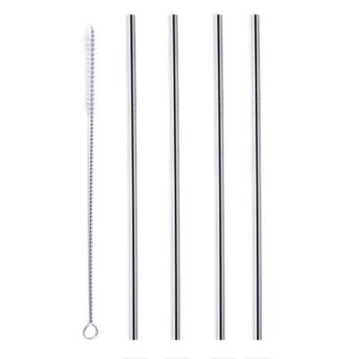 China Disposable Hot Sale Bar Accessories Metal Drinking Straw Set With Bag And Brush for sale