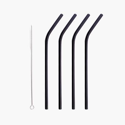 China Hot Selling Black Color Stainless Steel Sustainable Straw Metal Drinking Straw for sale