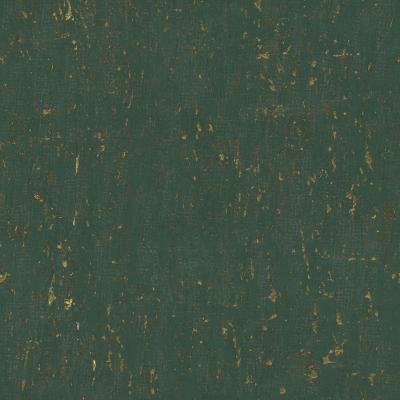 China Nature Materials Cork Wallpaper /Wallcovering Traditional Classic Green Plain With Metallic Backing Paper For Hotel Home Decoration for sale