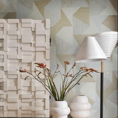 China 2021 YATE Modern New Design Nature Materials Weave Collage Wallpaper/Wall Handmade Paper Cladding For Bedroom/Living Room Decoration for sale