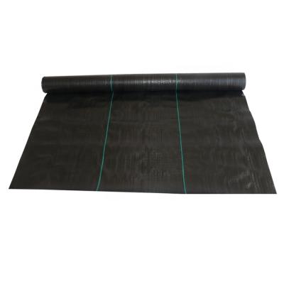 China Anti-weed Weed Control Mat Uv Treated Weed Suppressor Black Woven Mats PP Weed Barrier Mats for sale