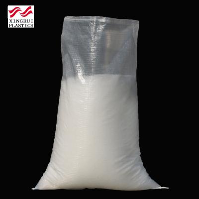 China Safety PP Woven Rice Sack Transparent 25kg Polypropylene Sack Bags for sale