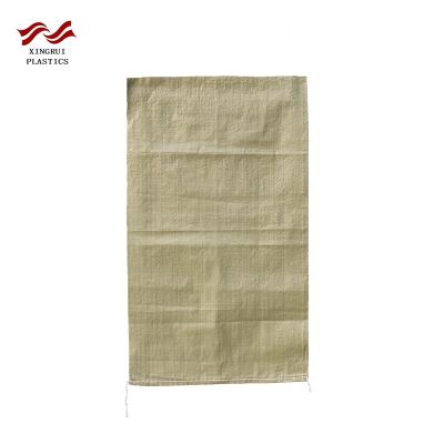 China Cheap Recyclable 25kg, 50kg Green Construction Waste, Garbage, Rubbish, Sand PP Woven Sack Bag for sale