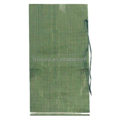 China Security High Strength Green Polypropylene Woven Sandbag Plastic Bags for sale