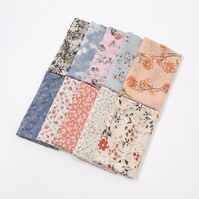 China Newest Newest Scarf Pearl Chiffon Printed Flower Headband Decorative Muslim Chiffon Printed Flower Headband Flower Scarf Broken Bubble Small for sale