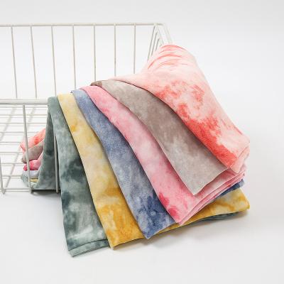 China Heavy Pearl Chiffon Tie Dye Scarf Georgette Chiffon Digital Print Shawl Bubble Chiffon Print Scarf Wholesale for sale