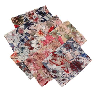 China Newest Muslim High Quality Digital Printed Colorful Scarf Fashion Flower Printed Balinese Scarf Shawl Polyester Colorful Scarf 90*180cm for sale