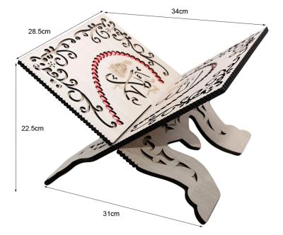 China 2021 new fashion large diamond inlaid Muslim chanting board Quran shelf hijabs fashion reading high density shelf for sale