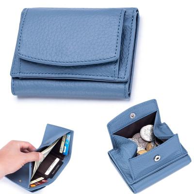 China Daily Used Girls Women Wallet Rfid Protect Female Leather Coin Bag Lady Candy Colors Mini Purse Japanese Style Short Wallet Card Holder for sale