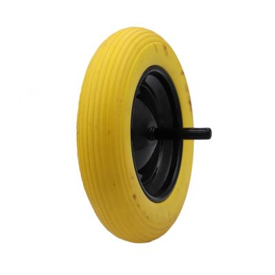 China Solid PU Puncture Proof 3.50-8 Wheelbarrow Wheel PU Tire for sale