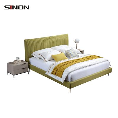 China Design Modern Unique Hot Selling High Density Bounce Foam Soft Tech Fabric Cloth Bed Plush Bed for sale