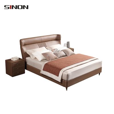 China 226*195*116CM Latest Modern New Arrival Design Technology Leather Bed King Luxury Modern Bed for sale