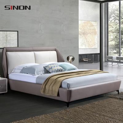 China Good Quality Multi Layer Double Layer Board Leather King Bed Frame Comforter Extended Solid Wood Various Bed Set for sale