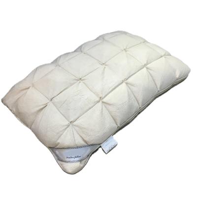 China Anti-bacteria cotton and linen fabrics down and natural latex particles natural latex neck pillow for sale