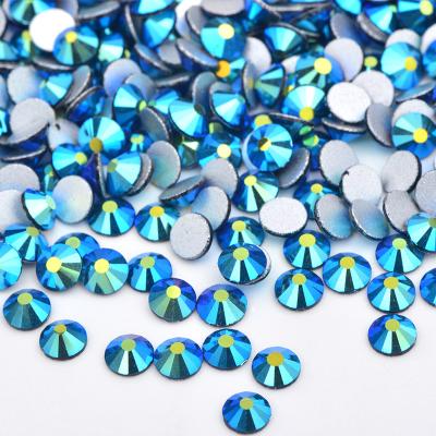 China Non Hotfix Glass Rhinestones Rhinestones Diamond Flatback Glass Crystal Stones Flatback SS16 SS20 Black AB Nail For DIY Decorations for sale