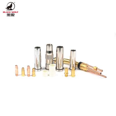 China WOLF American BLACK Copper Type MIG Welding Nozzle Compatible For Kemppi for sale