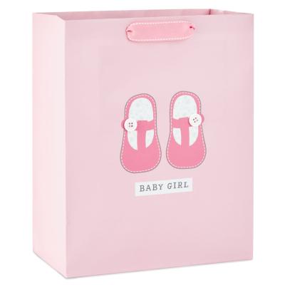 China Recycled materials hot sale clothing shopping bag baby paper packaging bag pink cosemtic shoes gift bag for sale for sale