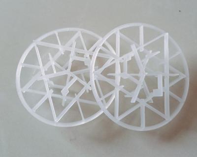 China Plastic Snowflake Ring Column Packing 90mm For HCl Absorption In Various Processes zu verkaufen