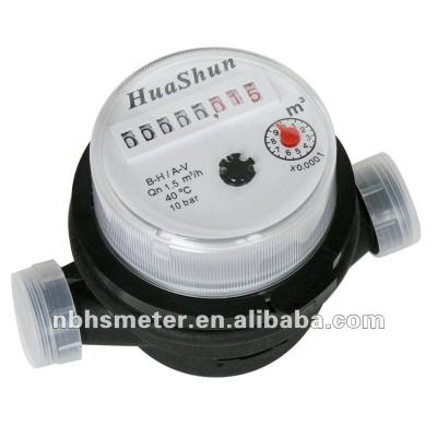 China Single Plastic Jet Water Meter/Plastic Water Meter/Dry Water Meter for sale