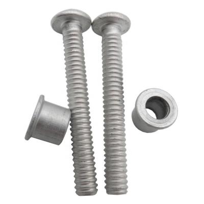 China Stainless Steel Magna Handle Barley Grit Lock Bolt Groove Ring Non Grooved Rivets With Collars for sale