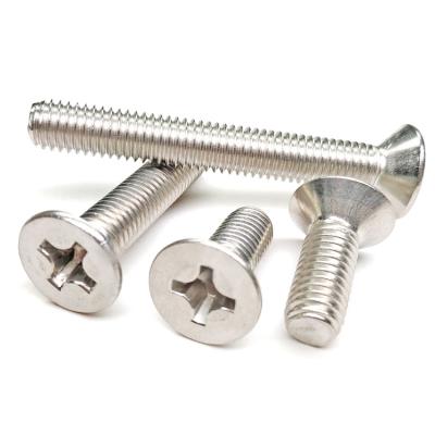 China Cross Pan Head Thread Metric Machine Flat Phillips Screws M4 M6 *3/4/5/6/8/10/12/16/20/30mm Stainless Steel Stainless Steel for sale