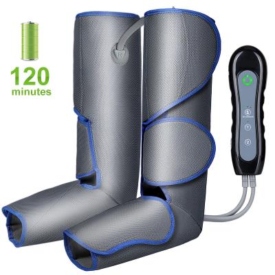 China Rechargeable Battery Leg Massager for Circulation Air Compression Massage for Calf Useful for Muscles Relaxation with Hand Held Controller for sale