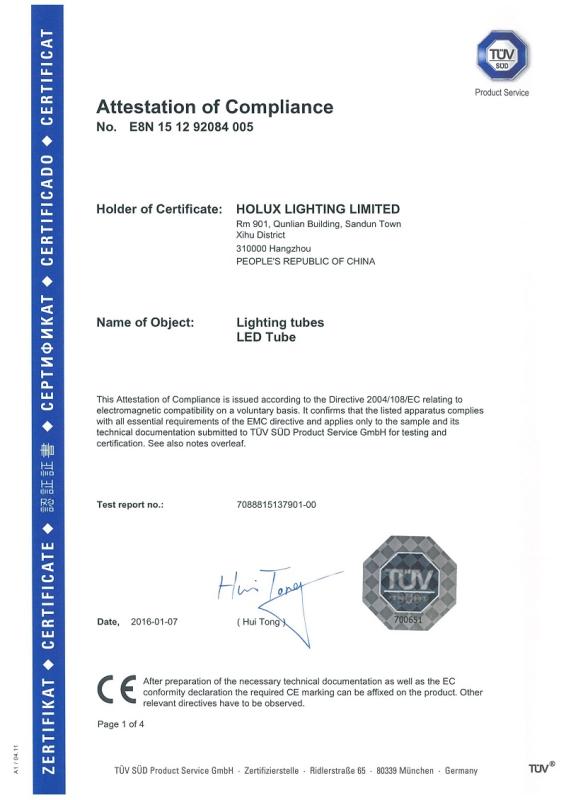 EMC - Hangzhou Holux Lighting Technology Co., Ltd.