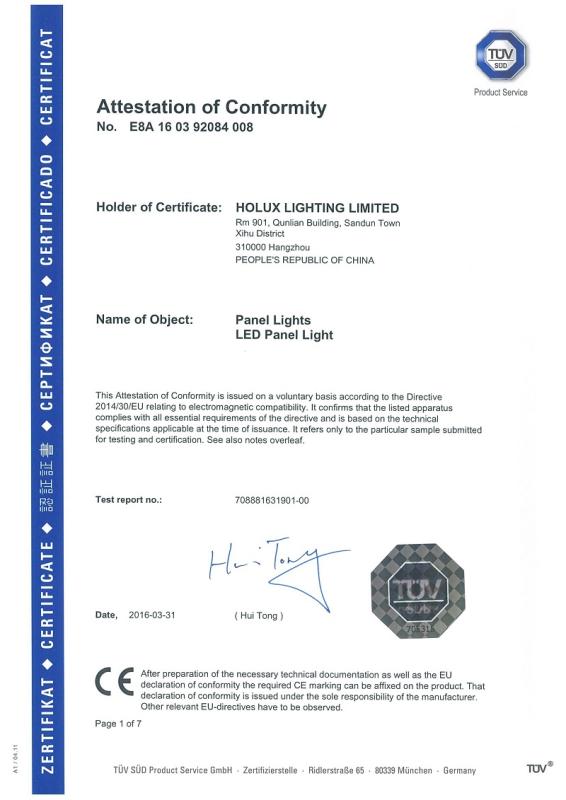 EMC - Hangzhou Holux Lighting Technology Co., Ltd.