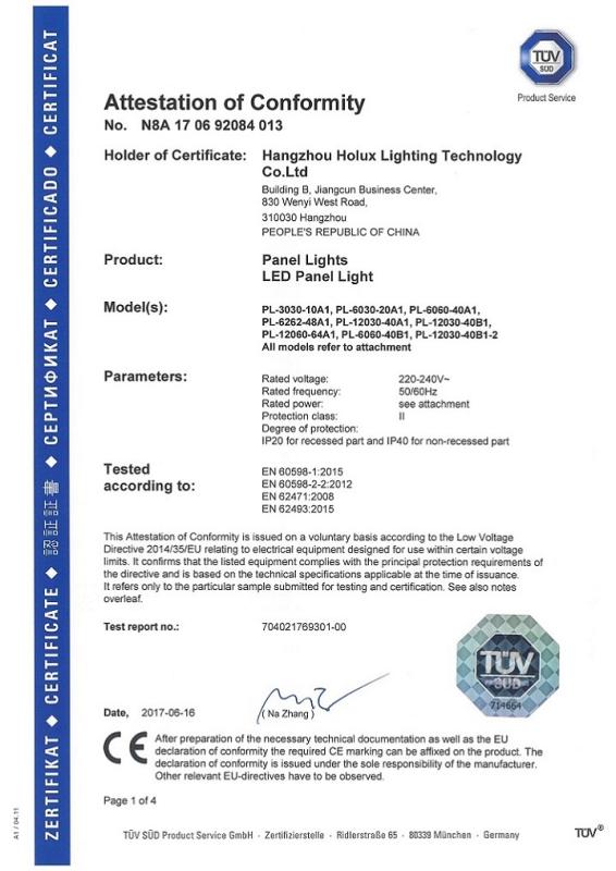 CE - Hangzhou Holux Lighting Technology Co., Ltd.