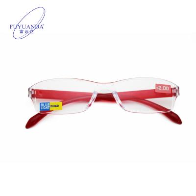 China PC Material Glass Computer Glass Thin Blue Cheap Light Blocking Radiation Protect Glass Anti-blue Reading Glasses for sale