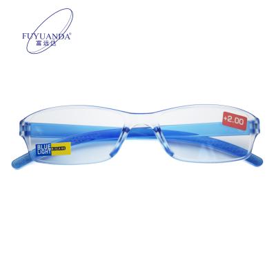 China Fashionable PC Glass Computer Material Blue Blocking Radiation Protect Glass Anti Blue Reading Glasses for sale