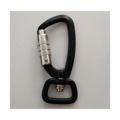 China Automatic aviation aluminum swivel ring, various specifications, suction rope, pet hook, 7075 material carabiner, climbing key lock for sale