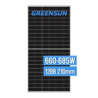 China High Efficiency Solar Powered House Solar Panel 655w 660w 665w 670w 675w 680w 685w Paneles Solares Costos for sale