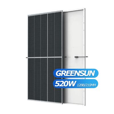 China Solar Powered Mono System 12BB Half Cut 100 Cells 500W 510W 520W PV Solar Panels For Solar Power System for sale