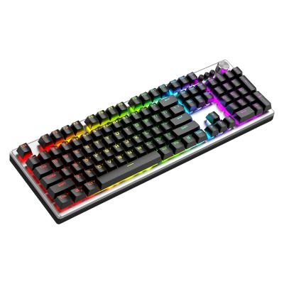 China Promotion hot sale KB329 professional gaming keyboard plug and play with cool mixed light for sale