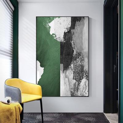 China Modern Tide Style Abstract Black Green Crystal Porcelain Painting For Home Hotel Decoration /living Room Painting /Bed Room for sale