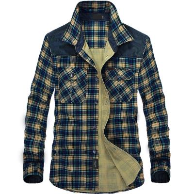 China Factory Outlet High Quality Anti-Shrink Cloth Comfortable Casual Dark Plaid Shirt Men for sale