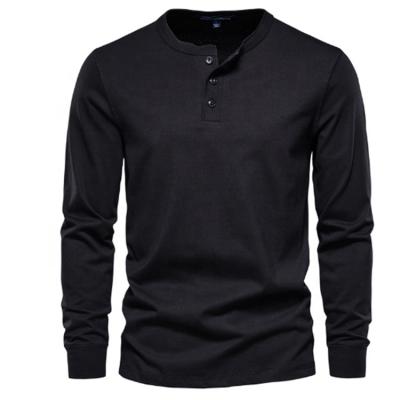 China Anti-wrinkle Quick OEM Make Mens Button Half Placket Long Sleeve Merino Wool Base Layer Shirt for sale