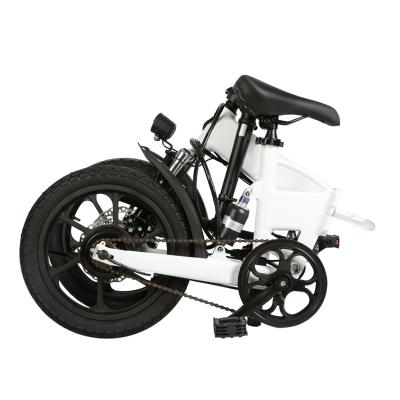 China Mini Single Speed ​​250W Folding Electric Bike 36V 5AH Lithium Battery LCD Display Adult 16inch 16inch Tire Urban Foldable City Ebike for sale