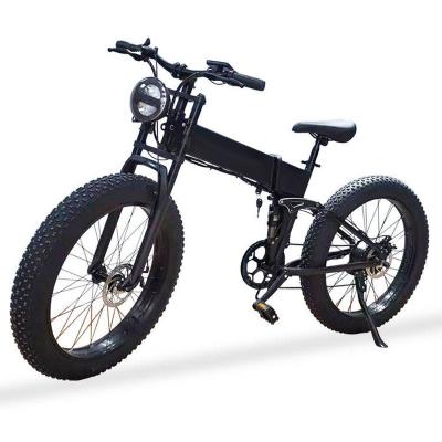 China Fat Ebike JUMPER 26 Inch Tire 7 Inch Speed ​​E Bike 48V 10AH Lithium Battery Aluminum Alloy LCD Display Folding Electric Foldable eBike 750W for sale