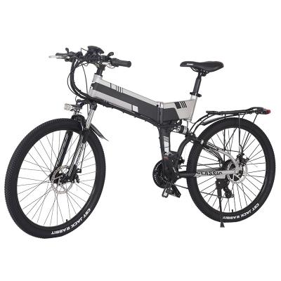 China City Folding Ebike 500W Rear Hub Motor 26 Inch Tire 21 Speed ​​Lithium Battery Aluminum Alloy Folding Ebike Bicycle Disc Brake Electric Mountain Bike for sale