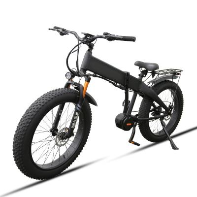 China 500W Alloy Aluminum Mid Motor 26 Inch eBike 48V 10.4AH Fat Tire E Bike LED Display Disc Brake ZOOM Lithium Battery Electric Bike Mid City Drive for sale