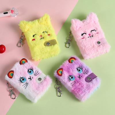 China Promotion Products.gifts.office plush hand cute kids stationery school supplies student notebook hanging stationery cartoon notebook gift for sale