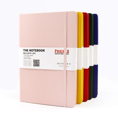 China Hot Selling Office Stationery Supplies PU Leather High Quality Hardcover Simple Lined Notebook Diary for sale