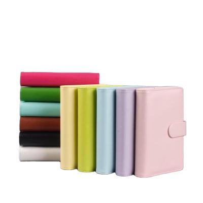 China Designer Zippered Magnetic Leather Money Pockets PU Cash Inserts Envelopes A5 A7 A6 Planner Budget Binder for sale