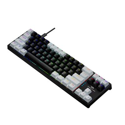 China K710 Anti-Ghosting Factory Direct Sized 71 Light Colored Keys Wired Mechanical Gaming Keyboard for sale