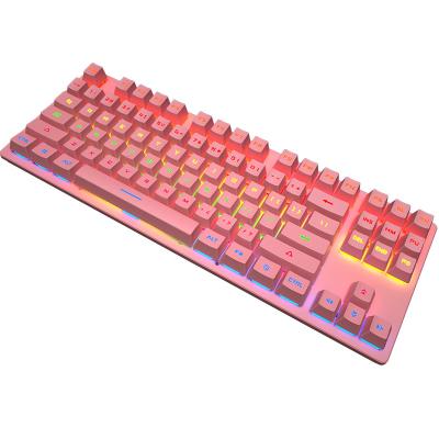 China Original OEM 87 Key Ergonomic Custom Slim Numeric Keypad Teclado Gamer RGB Wired Mechanical Keyboard For Desktop PC for sale