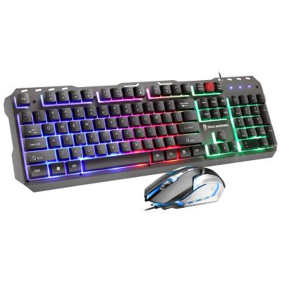 China USB gaming ergonomic luminous keyboard and mouse Anti-ghosting factory direct sales for sale